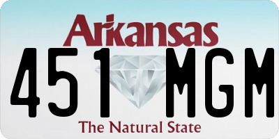 AR license plate 451MGM