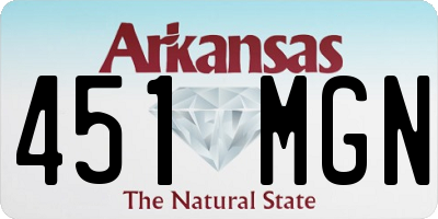 AR license plate 451MGN