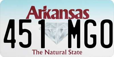 AR license plate 451MGO