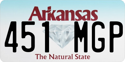 AR license plate 451MGP