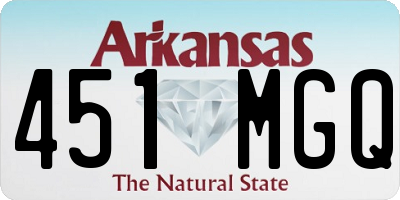 AR license plate 451MGQ