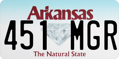 AR license plate 451MGR