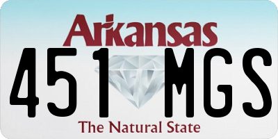 AR license plate 451MGS
