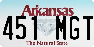 AR license plate 451MGT