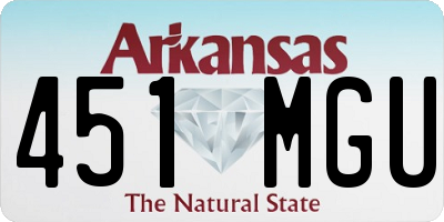AR license plate 451MGU
