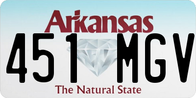 AR license plate 451MGV