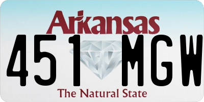 AR license plate 451MGW