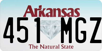 AR license plate 451MGZ