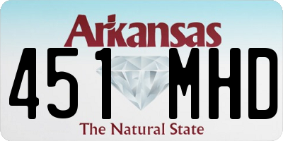 AR license plate 451MHD