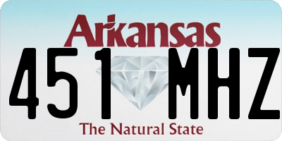 AR license plate 451MHZ