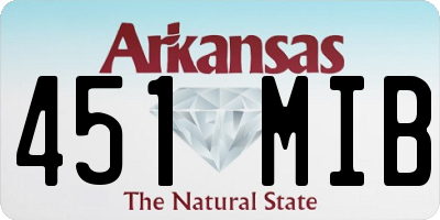 AR license plate 451MIB