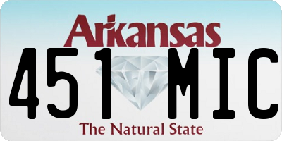 AR license plate 451MIC