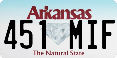 AR license plate 451MIF