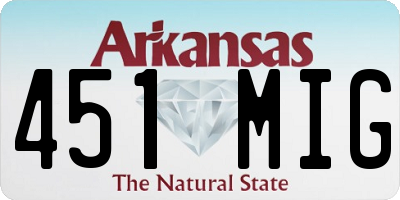 AR license plate 451MIG