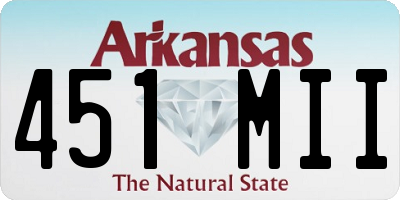 AR license plate 451MII