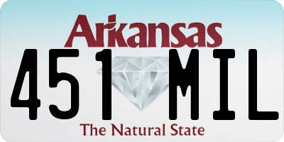 AR license plate 451MIL