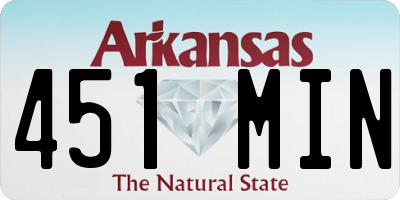 AR license plate 451MIN