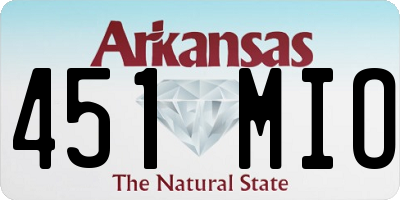 AR license plate 451MIO