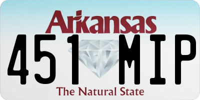 AR license plate 451MIP