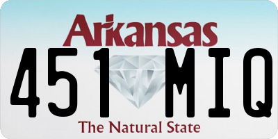 AR license plate 451MIQ