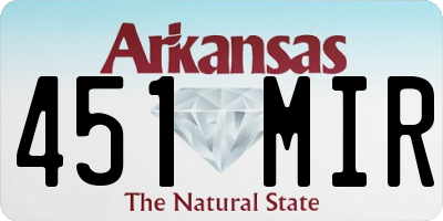 AR license plate 451MIR