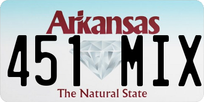 AR license plate 451MIX