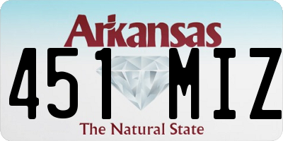 AR license plate 451MIZ