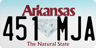 AR license plate 451MJA