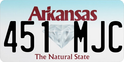 AR license plate 451MJC