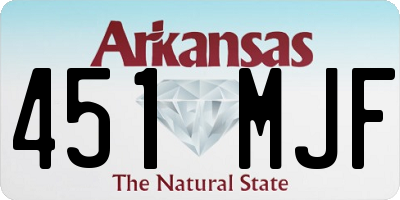 AR license plate 451MJF