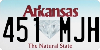 AR license plate 451MJH