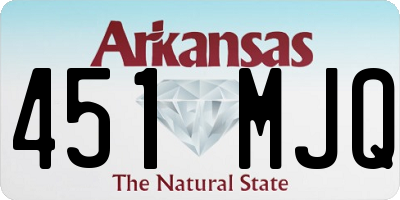 AR license plate 451MJQ