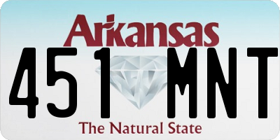 AR license plate 451MNT