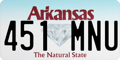 AR license plate 451MNU