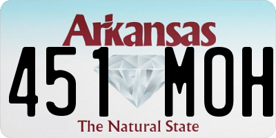AR license plate 451MOH
