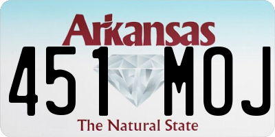 AR license plate 451MOJ