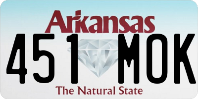 AR license plate 451MOK