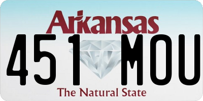 AR license plate 451MOU