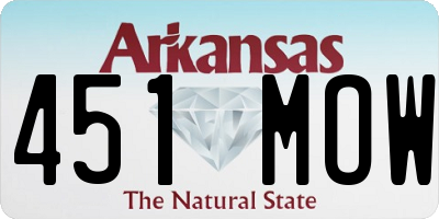 AR license plate 451MOW