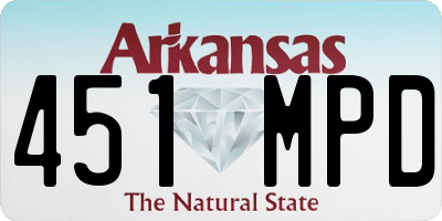 AR license plate 451MPD