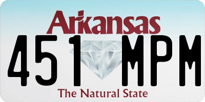 AR license plate 451MPM
