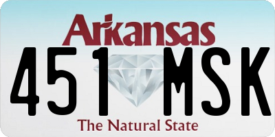 AR license plate 451MSK