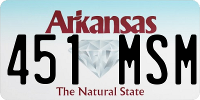 AR license plate 451MSM