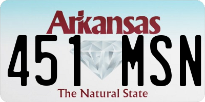 AR license plate 451MSN