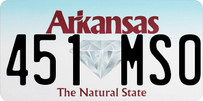 AR license plate 451MSO