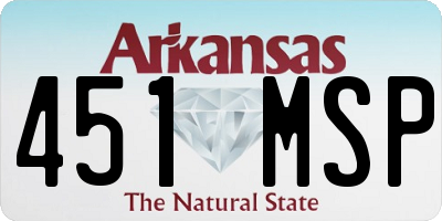 AR license plate 451MSP