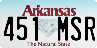 AR license plate 451MSR