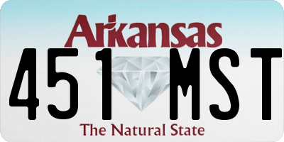 AR license plate 451MST