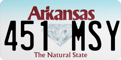 AR license plate 451MSY