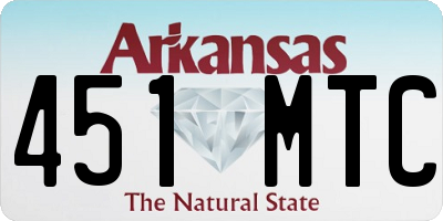 AR license plate 451MTC